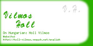 vilmos holl business card